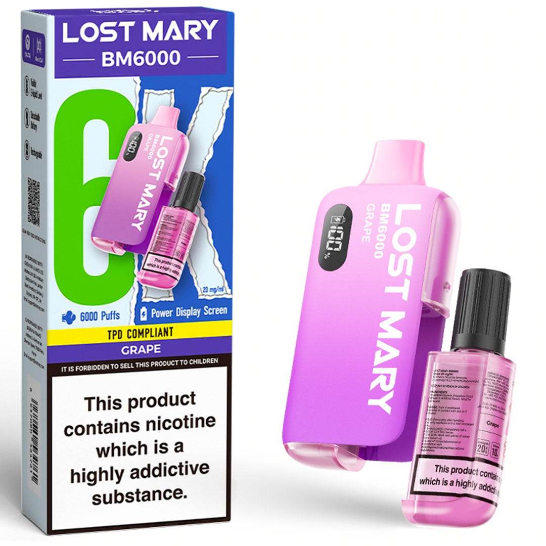 Lost Mary BM6000 Prefilled Vape KIT - VAPING COUNTRY